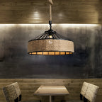 Classic Hemp Rope Rustic Iron Pendant Light