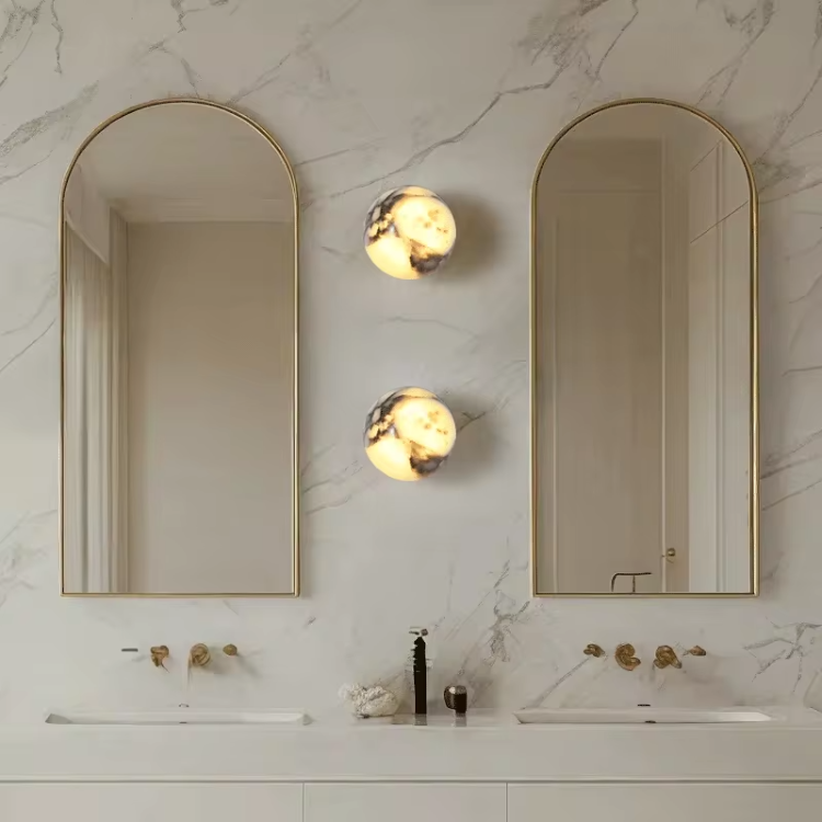 Nordic Black Marble Wall Sconce