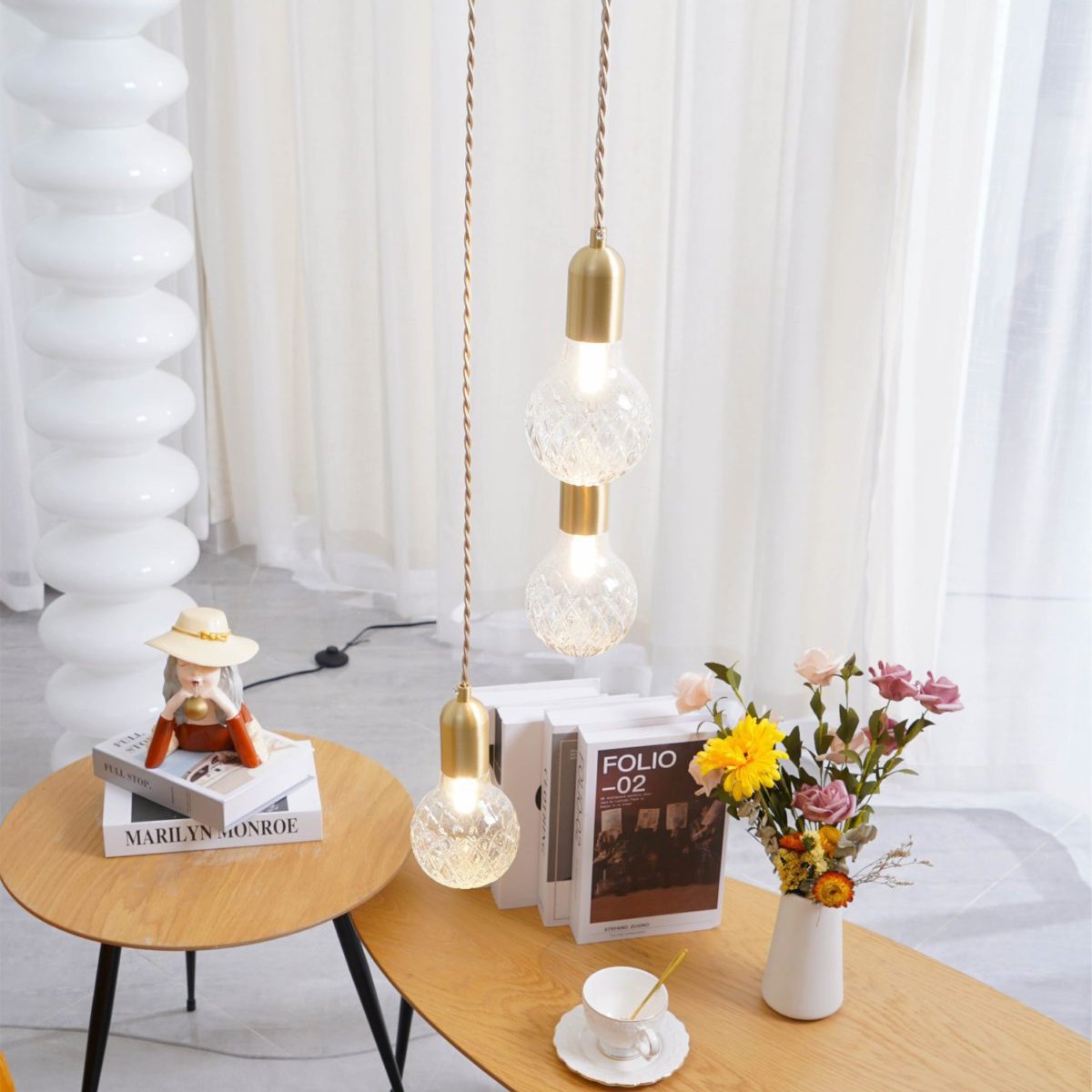 Nordic Design Crystal Bulb Pendant Light