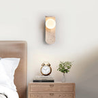 Curve Solstice Minimalist Travertine Wall Light