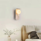 Curve Solstice Minimalist Travertine Wall Light