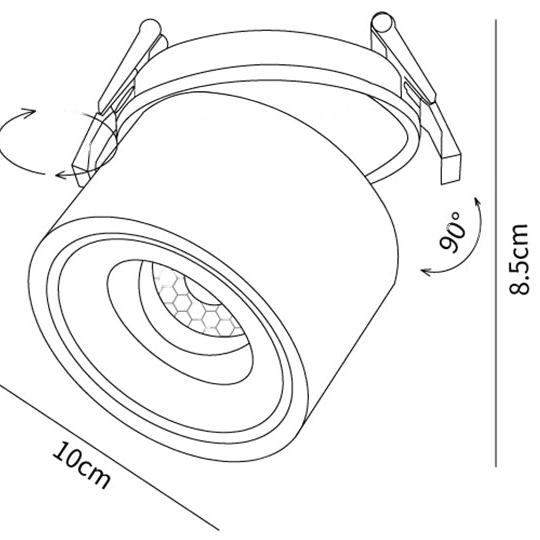 Nordics Cylinder Recessed LED Ceiling Light