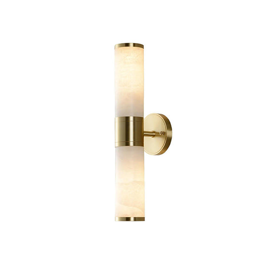 The Callum Marble and Cast Iron Modern Wall Sconce