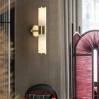 The Callum Marble and Cast Iron Modern Wall Sconce