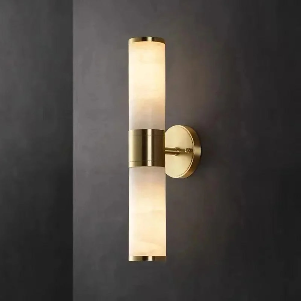 The Callum Marble and Cast Iron Modern Wall Sconce