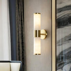 The Callum Marble and Cast Iron Modern Wall Sconce