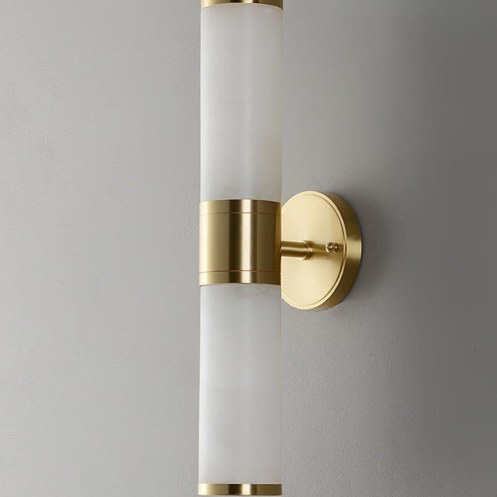 The Callum Marble and Cast Iron Modern Wall Sconce