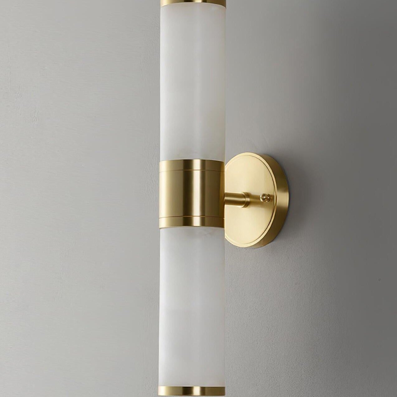 The Callum Marble and Cast Iron Modern Wall Sconce