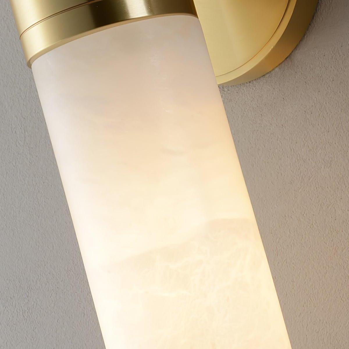 The Callum Marble and Cast Iron Modern Wall Sconce