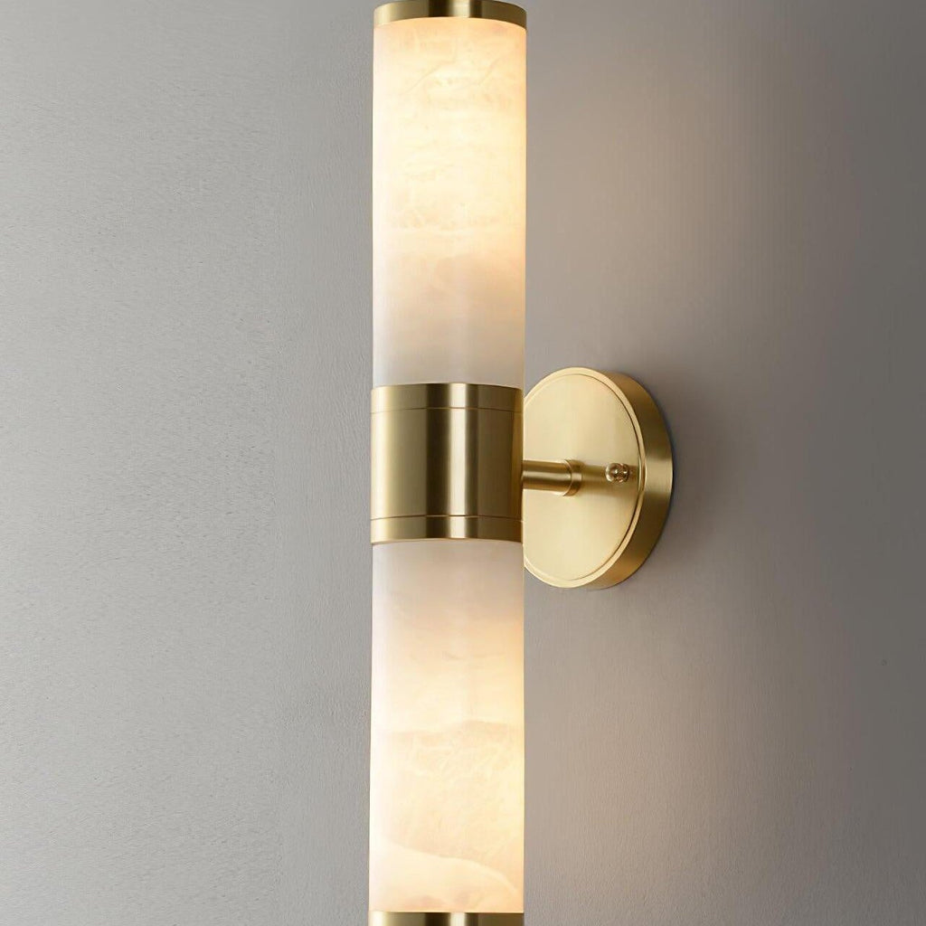 The Callum Marble and Cast Iron Modern Wall Sconce