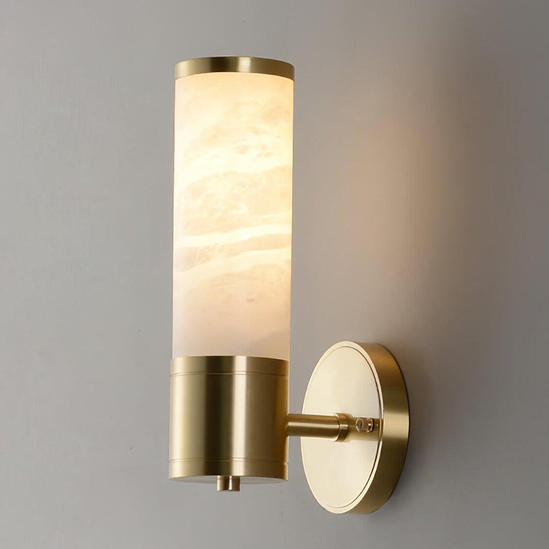 The Callum Marble and Cast Iron Modern Wall Sconce