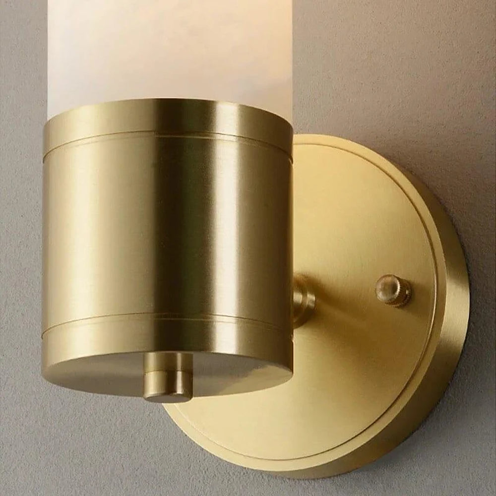 The Callum Marble and Cast Iron Modern Wall Sconce