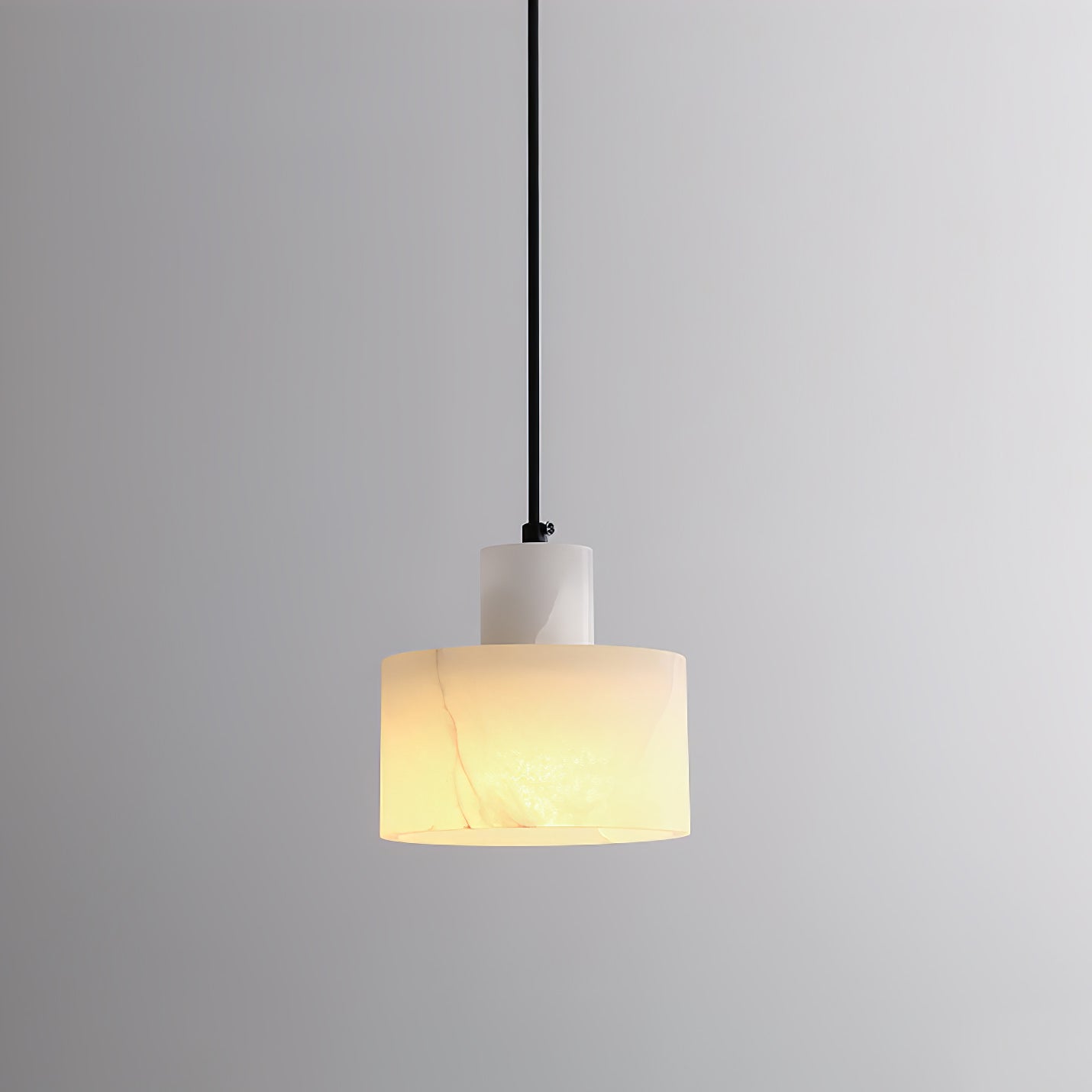 Nordic Cylindrical Alabaster Pendant Light