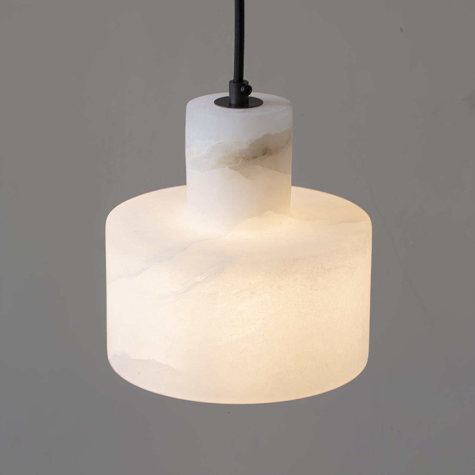 Nordic Cylindrical Alabaster Pendant Light
