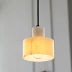 Nordic Cylindrical Alabaster Pendant Light