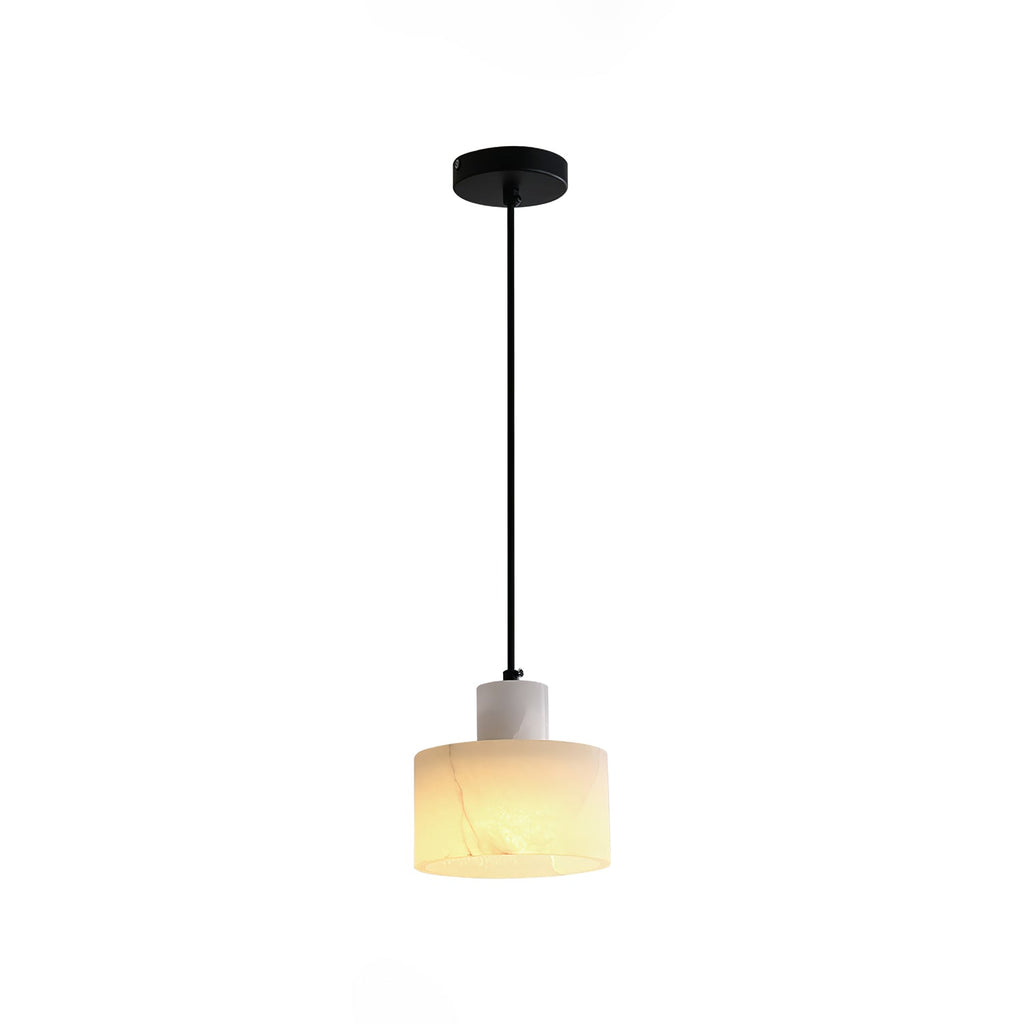 Nordic Cylindrical Alabaster Pendant Light