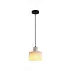 Nordic Cylindrical Alabaster Pendant Light