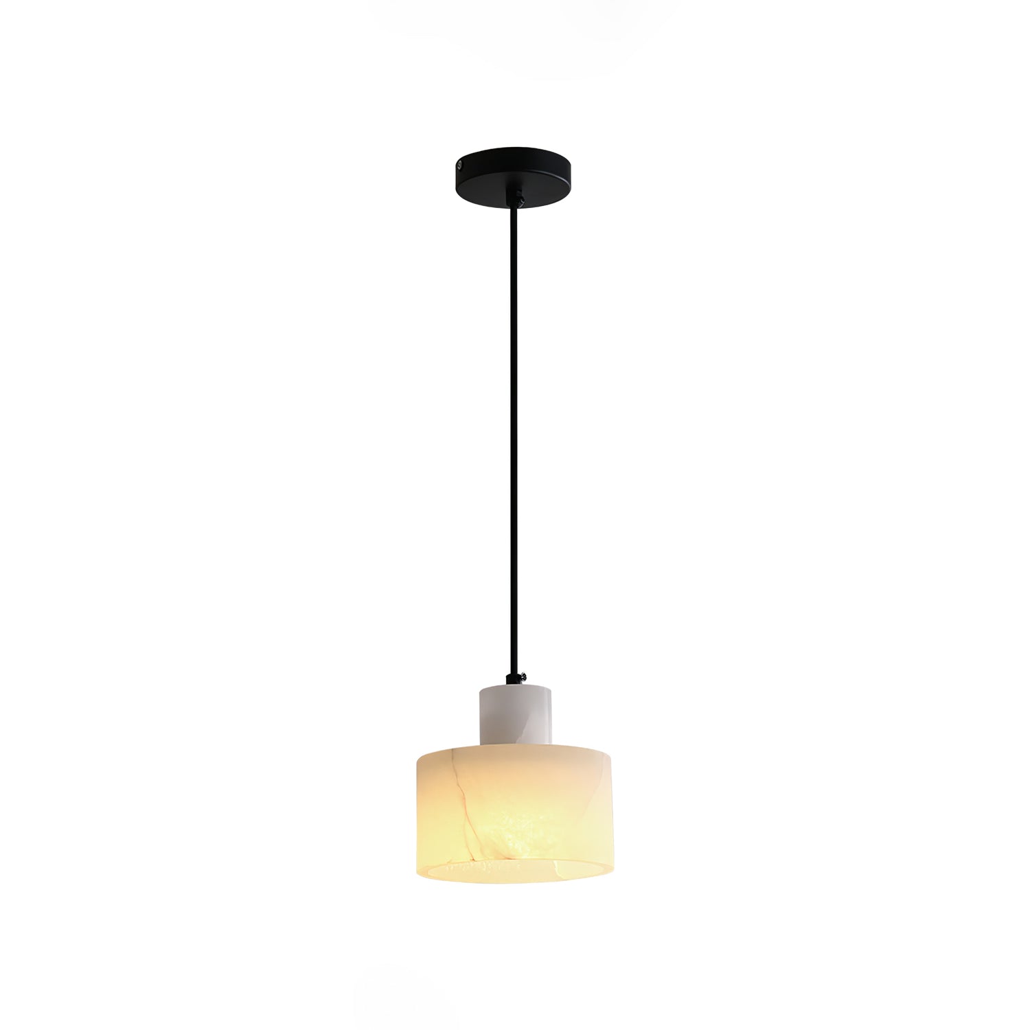 Nordic Cylindrical Alabaster Pendant Light