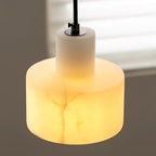 Nordic Cylindrical Alabaster Pendant Light