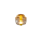 Clara Rays Contemporary Brass Glass Ceiling Light