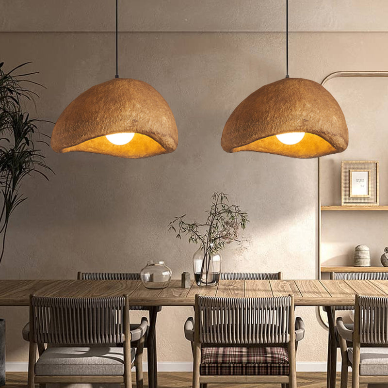 Wabi-Sabi Coffee Cloud Japandi Resin Pendant Light