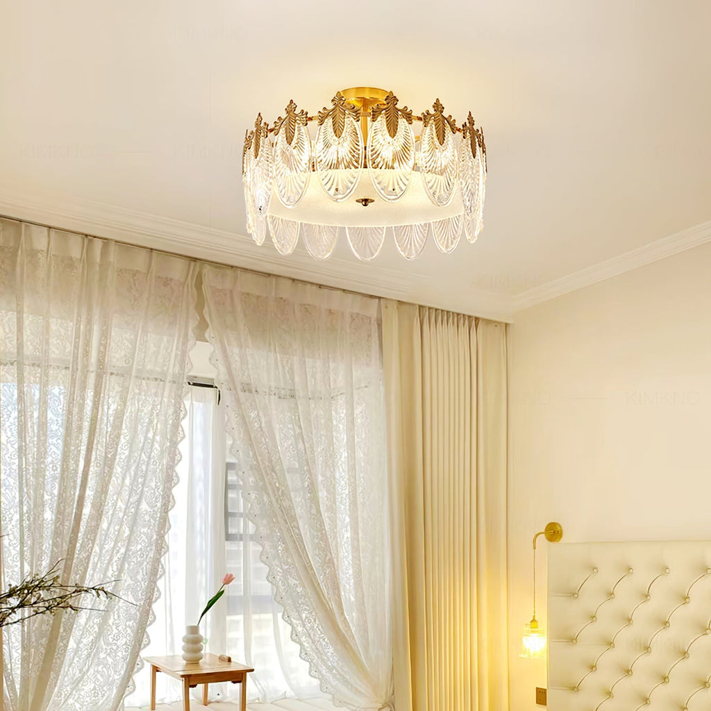 Lucea Bloom Retro Glass Round Chandelier