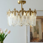 Lucea Bloom Retro Glass Round Chandelier
