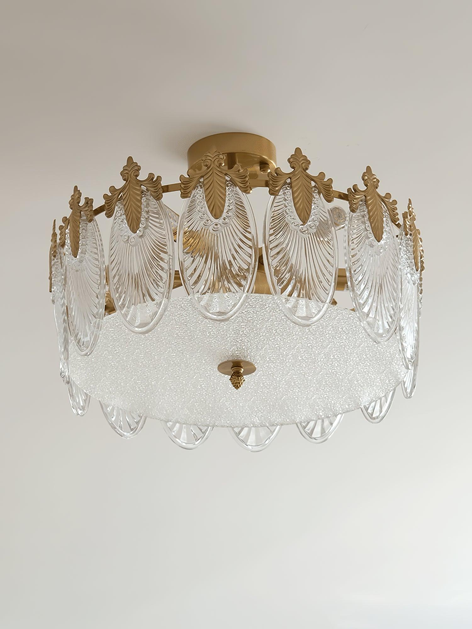 Lucea Bloom Retro Glass Round Chandelier