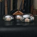 Dew Drops Nordics Glass Leather Linear Chandelier