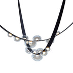 Dew Drops Nordics Glass Leather Linear Chandelier