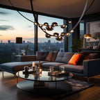 Dew Drops Nordics Glass Leather Linear Chandelier
