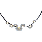 Dew Drops Nordics Glass Leather Linear Chandelier