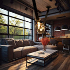 Dew Drops Nordics Glass Leather Linear Chandelier