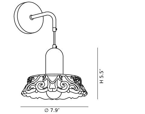 Modern Nordic Resin Dome Dora Wall Light