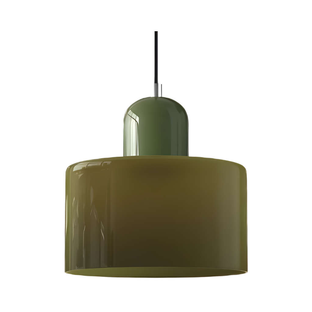 Nordic Iron Body Two-Tone Glass Pendant Light