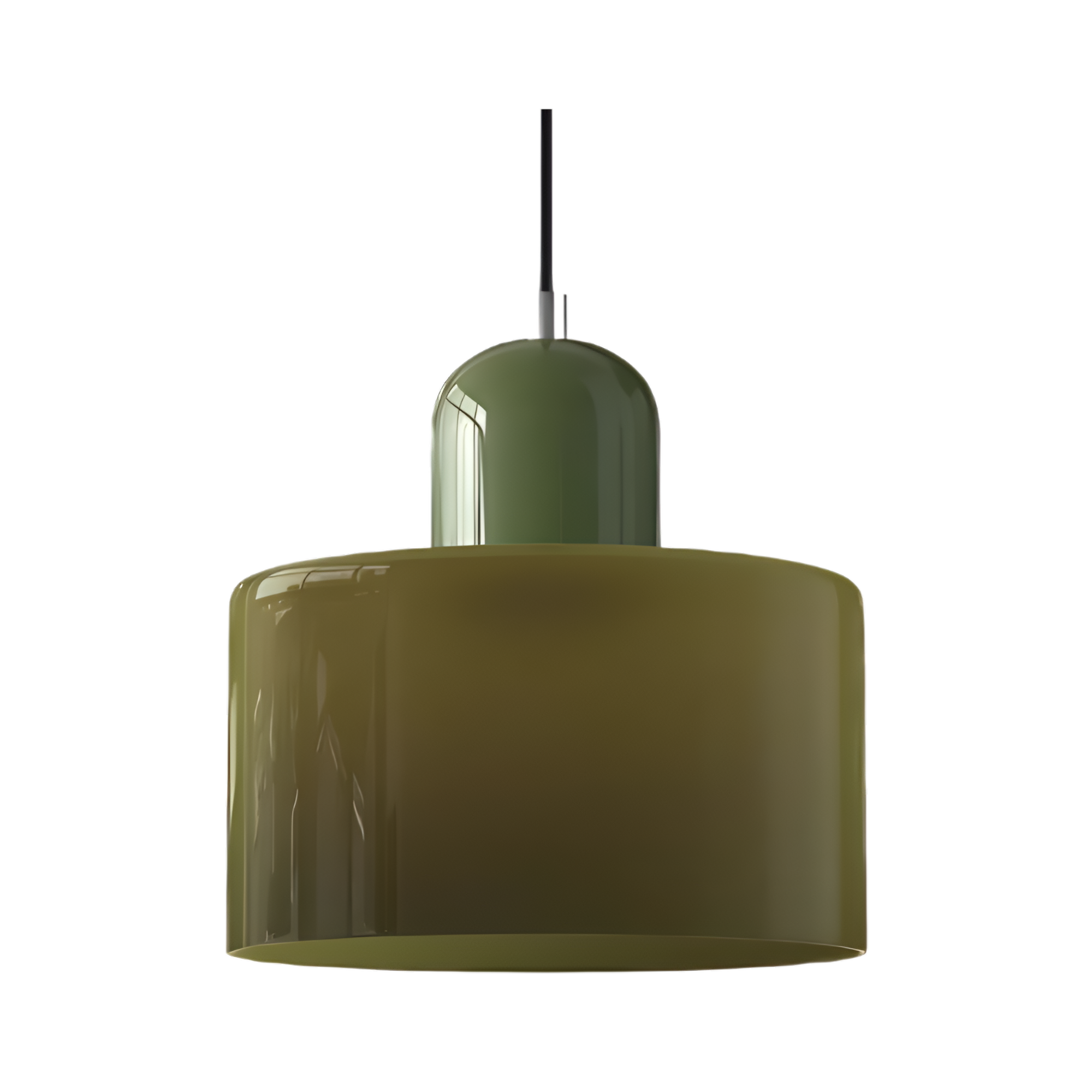 Nordic Iron Body Two-Tone Glass Pendant Light