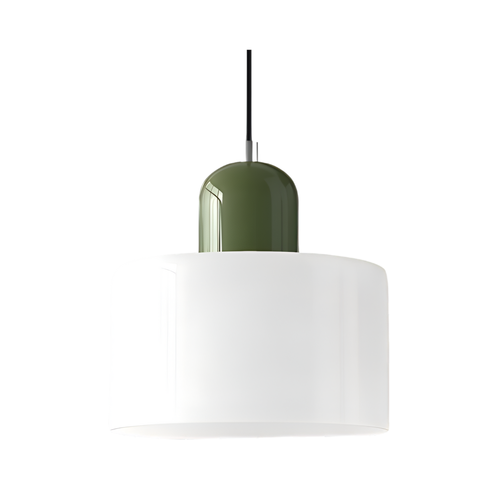 Nordic Iron Body Two-Tone Glass Pendant Light