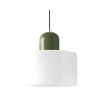 Nordic Iron Body Two-Tone Glass Pendant Light