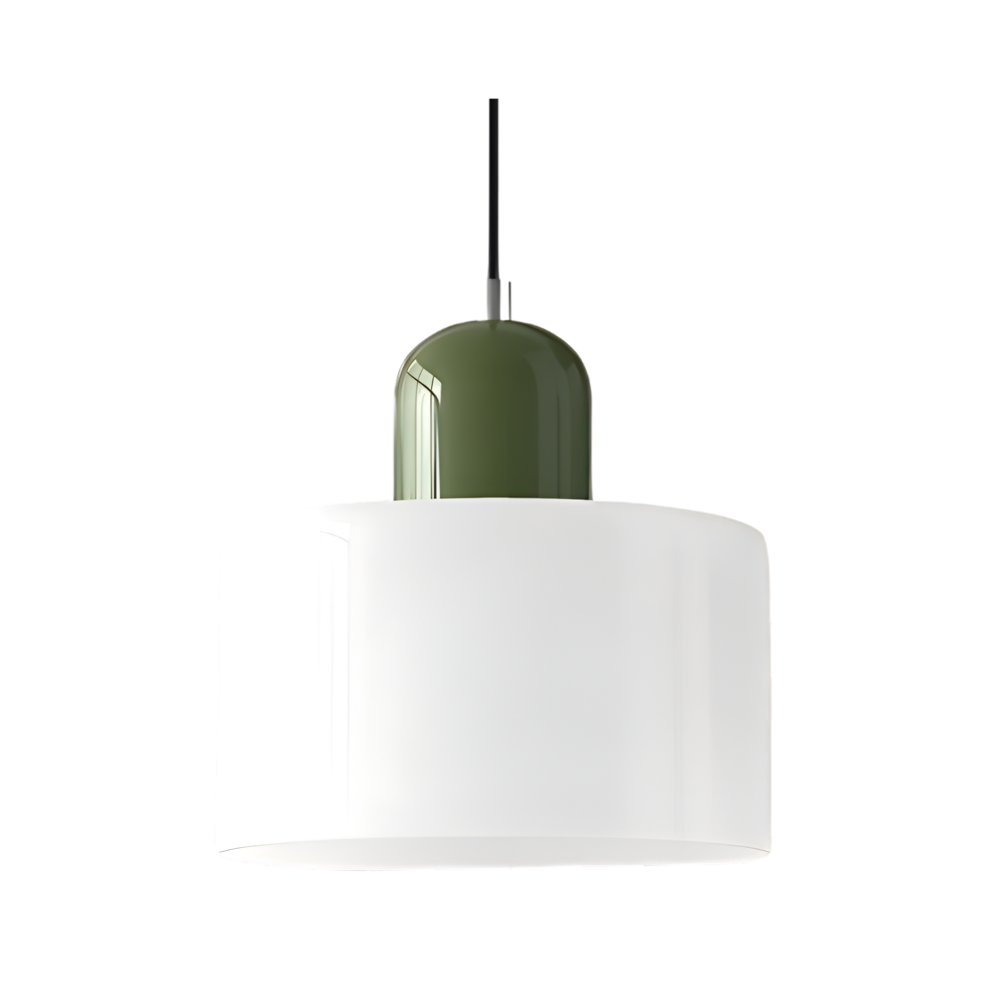 Nordic Iron Body Two-Tone Glass Pendant Light