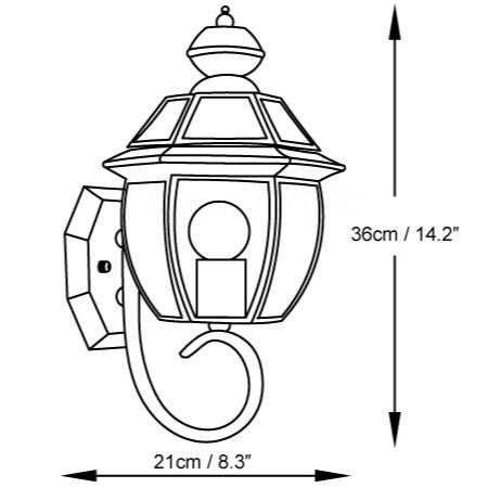 Antique Brass Retro Outdoor Wall Light