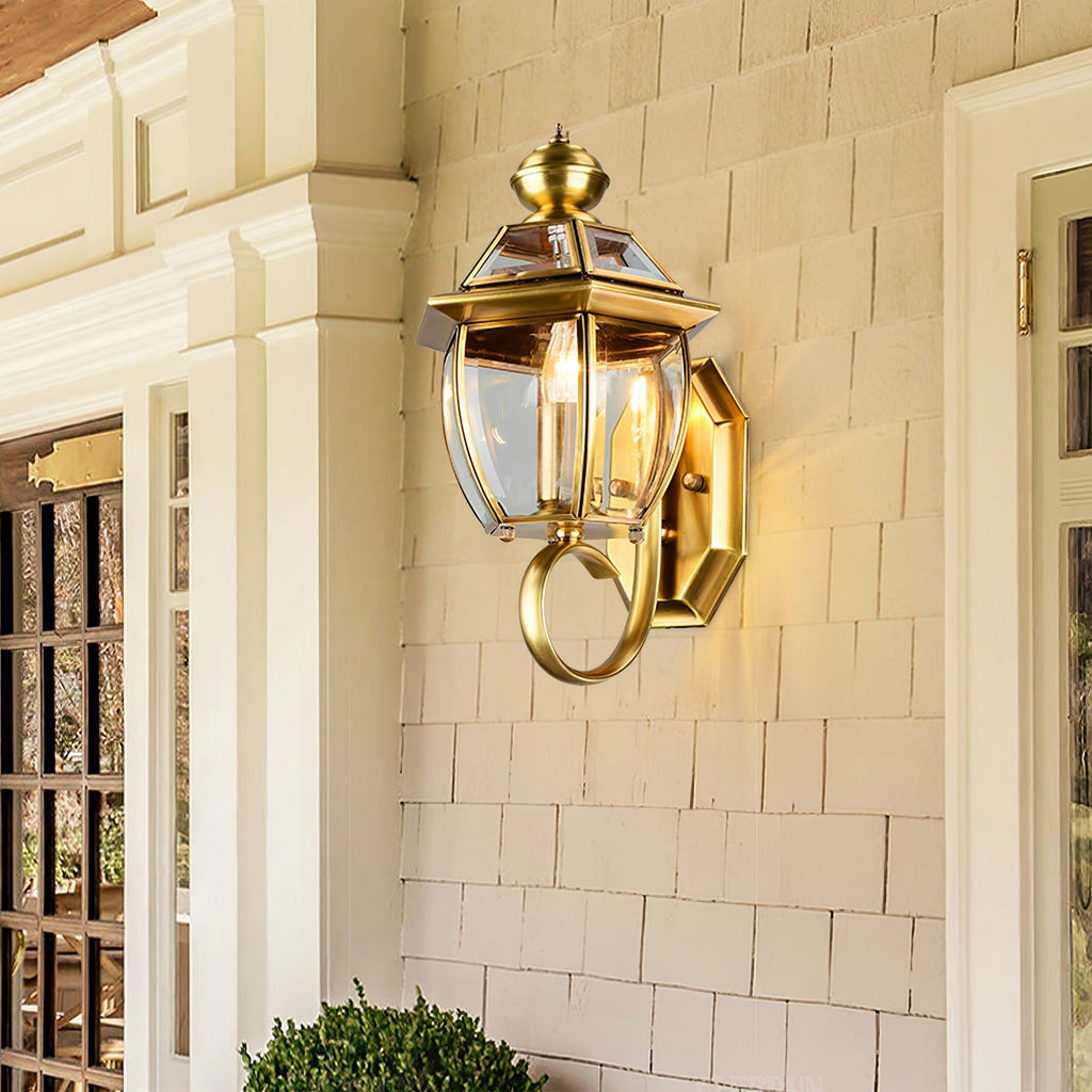 Antique Brass Retro Outdoor Wall Light