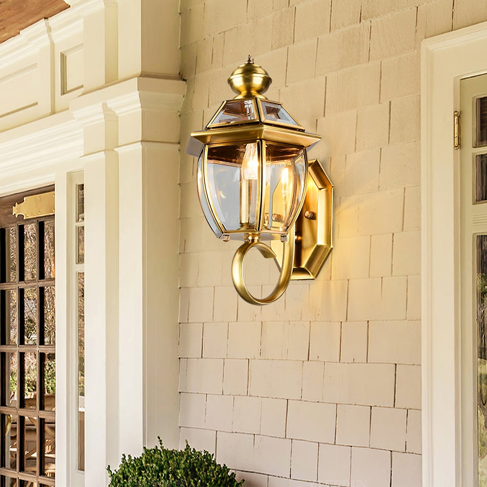 Antique Brass Retro Outdoor Wall Light