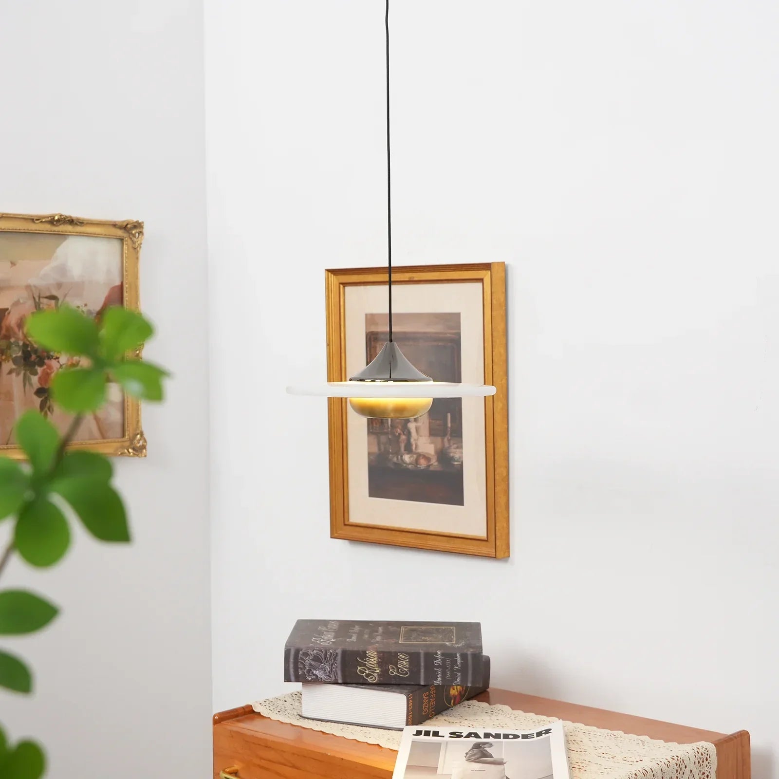 Celesto Disc Alabaster Minimalist Pendant Light