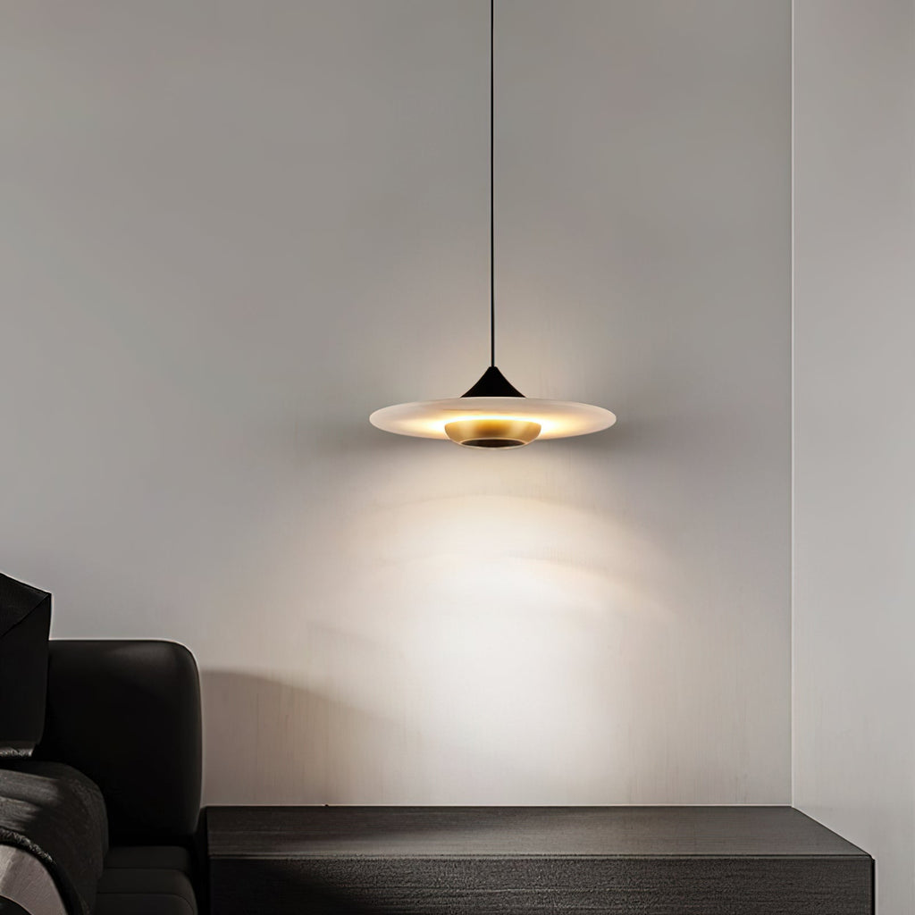 Celesto Disc Alabaster Minimalist Pendant Light