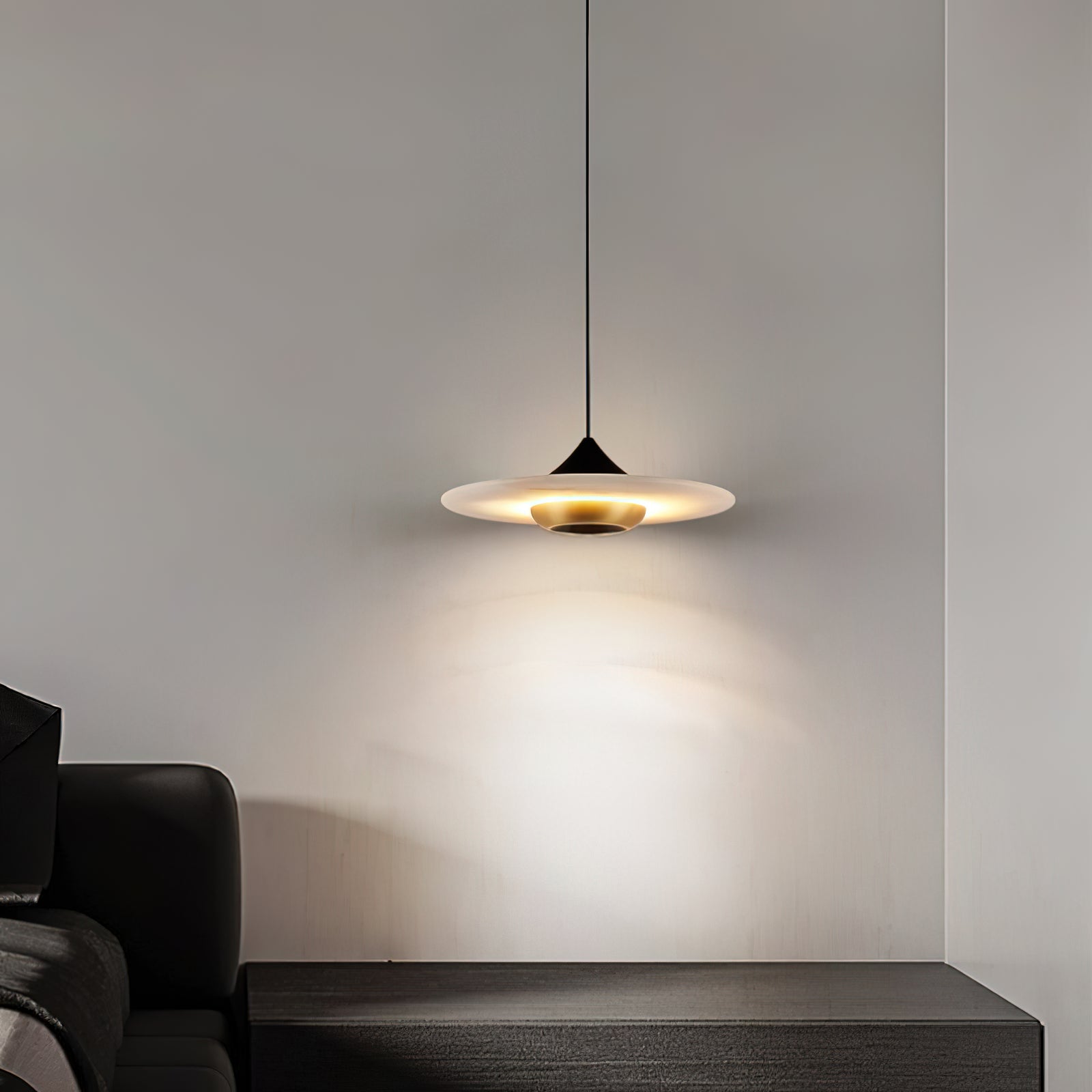 Celesto Disc Alabaster Minimalist Pendant Light
