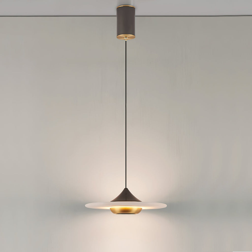 Celesto Disc Alabaster Minimalist Pendant Light