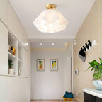 Lustra Pleated Retro Brass Acrylic Ceiling Light
