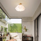 Lustra Pleated Retro Brass Acrylic Ceiling Light