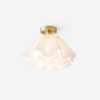 Lustra Pleated Retro Brass Acrylic Ceiling Light