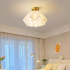 Lustra Pleated Retro Brass Acrylic Ceiling Light